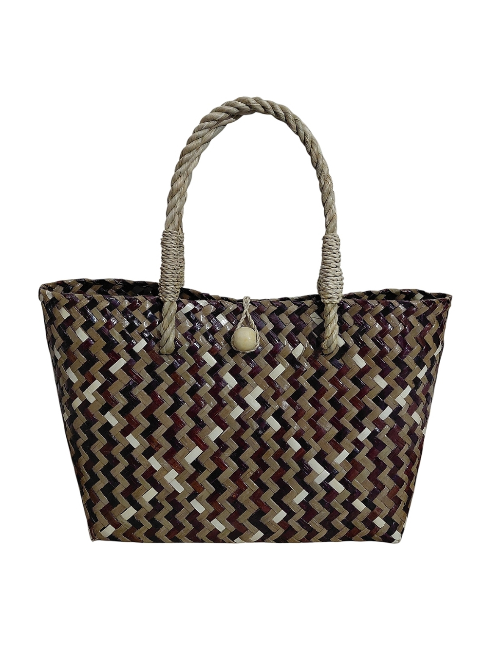 Handwoven Lightweight Raffia Tote Bag